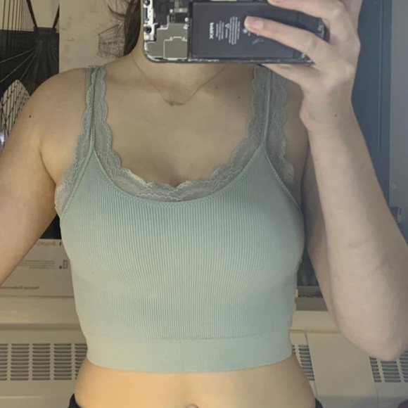 light blue lace crop top 🌟 - Picture 2 of 3
